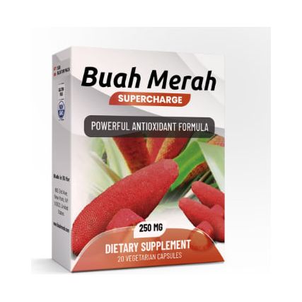 Buah merah, 20 vegetarian capsules de 250 mg